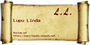 Lupu Linda névjegykártya